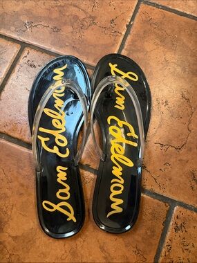 Sam Edelman Dean Clear Jelly Flip Flops